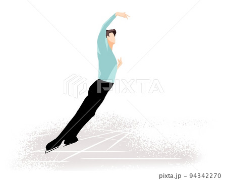 フィギュアスケート男子 アイスブルー 主線なし フィギュアスケート男子 アイスブルー 主線なし 94342270