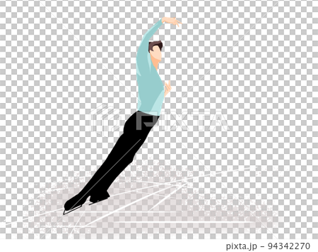 フィギュアスケート男子 アイスブルー 主線なし フィギュアスケート男子 アイスブルー 主線なし 94342270