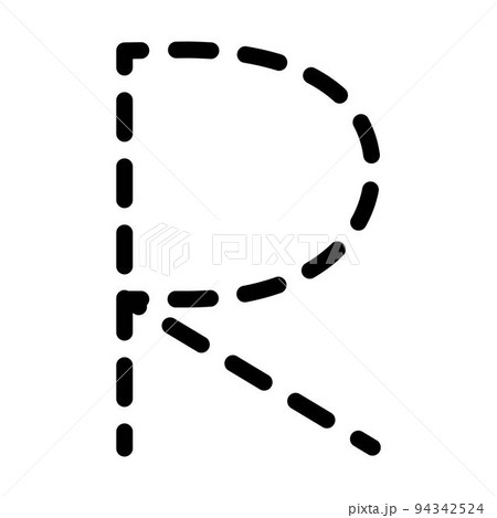 Tracing Alphabet letter R prewriting dotted line element for kindergarten, preschool and Montessori school kids worksheet for handwriting practice activity. Tracing Alphabet letter R prewriting dotted line element for kindergarten, preschool and Montessori school kids worksheet for handwriting practice activity. 94342524