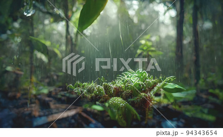 The Amazon rainforest 3D illustration 94343654