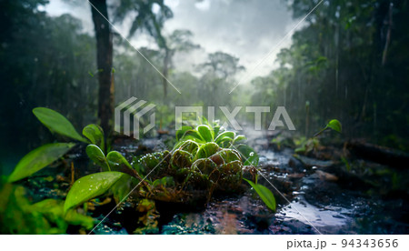 The Amazon rainforest 3D illustration 94343656