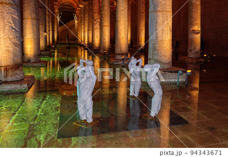 Basilica Cistern ancient Byzantine cistern in Istanbul, Turkey Basilica Cistern ancient Byzantine cistern in Istanbul, Turkey 94343671