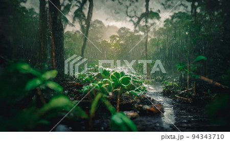 The Amazon rainforest 3D illustration The Amazon rainforest 3D illustration 94343710