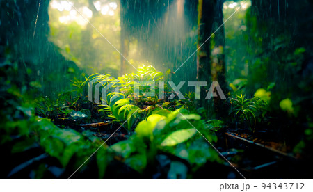 The Amazon rainforest 3D illustration 94343712