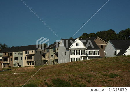 dutch roof of usa america house upper middle class new building area 94343830