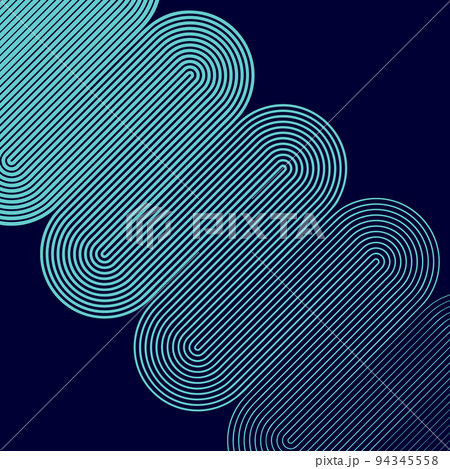 Blue wavy lines of varying thickness on a dark background. Blue wavy lines of varying thickness on a dark background. 94345558