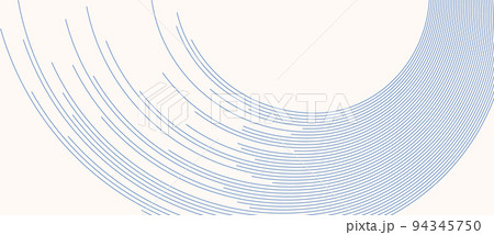 Blue dynamic lines on white background. 94345750
