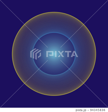 Abstract background with circle in blue and yellow colors. 94345836