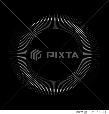 Spiral with gray lines different colors as dynamic abstract vector background or logo or icon. 94345951