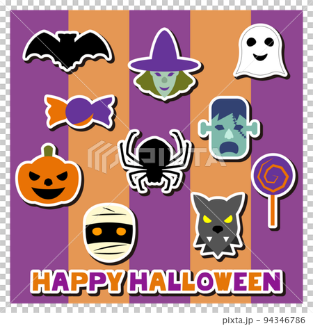 萬聖節字符貼紙集 萬聖節字符貼紙集 94346786