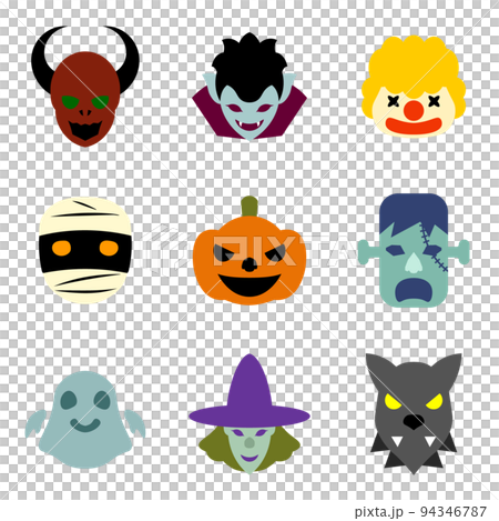 Halloween monster icon illustration set Halloween monster icon illustration set 94346787