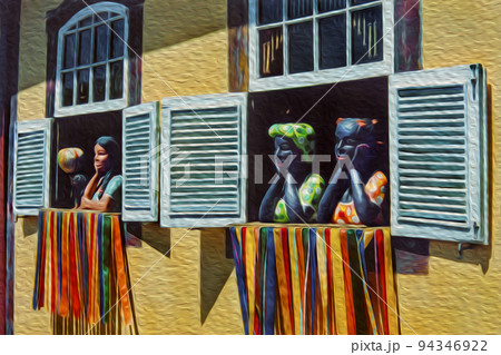 Clay busts in the shape of women in Ouro Preto Clay busts in the shape of women in Ouro Preto 94346922