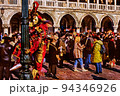 Reveler wearing costume at the Venice Carnival 94346926