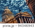 Facade of Pantheon Building in Paris 94346943