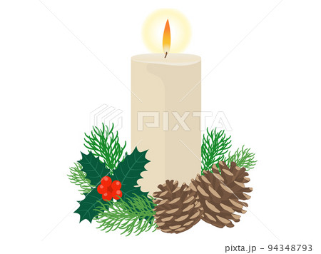 クリスマスキャンドル白 クリスマスキャンドル白 94348793