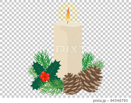 クリスマスキャンドル白 クリスマスキャンドル白 94348793