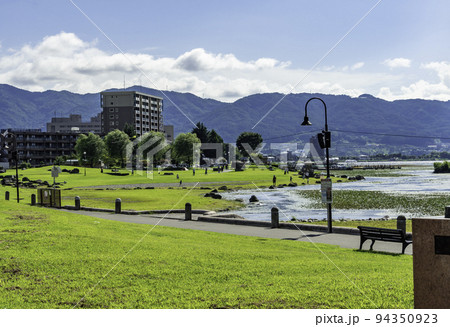 上諏訪　諏訪湖畔公園　長野県諏訪市 94350923