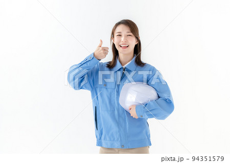 女性　作業着 94351579