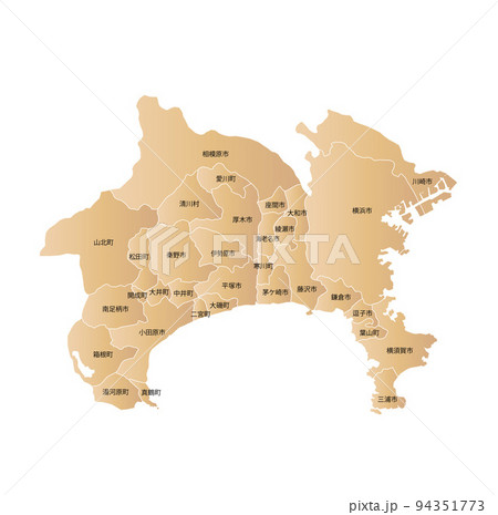 神奈川県と市町村地図 94351773