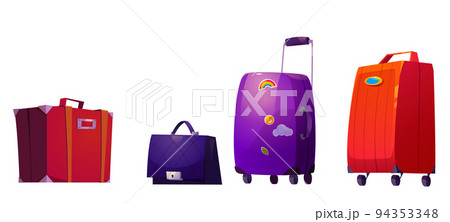 Suitcases, travel luggage, baggage and bags set Suitcases, travel luggage, baggage and bags set 94353348