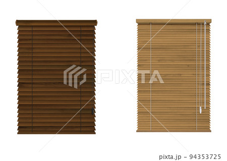 Window wooden rolling shutters, venetian blinds 94353725
