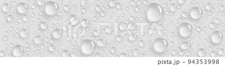 Pure water drops on transparent background 94353998