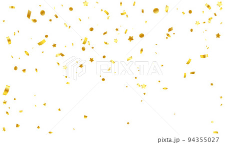 Vector image of golden confetti for a joyous party background 94355027
