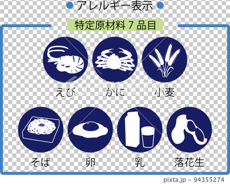特定原材料7品目　丸型 94355274