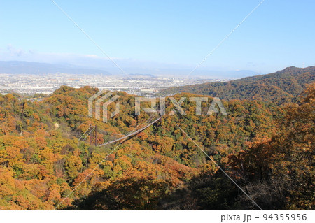 星のブランコ　紅葉　観光名所　ほしだ園地　【大阪府】 94355956