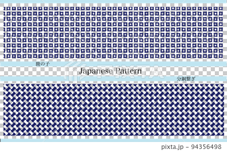 可用作背景插圖的日本模式集 94356498