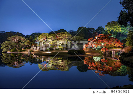 六義園　紅葉と大名庭園のライトアップ 94356931