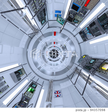 宇宙船内の風景 94357098