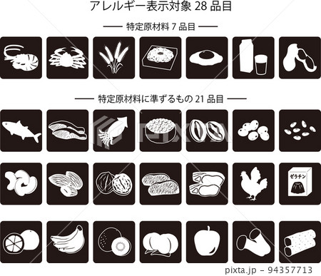 アレルギー表示 特定原材料 28品目 角型 アレルギー表示 特定原材料 28品目 角型 94357713