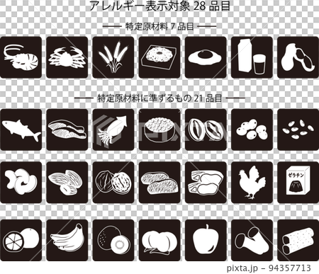 アレルギー表示 特定原材料 28品目 角型 アレルギー表示 特定原材料 28品目 角型 94357713
