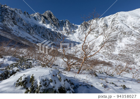 中央アルプス　千畳敷カール　長野県　新雪纏う圏谷 94358027