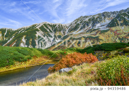 みどりが池越しに見る秋の立山 みどりが池越しに見る秋の立山 94359486