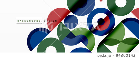 Colorful circle abstract background. Template for wallpaper, banner, presentation, background 94360142
