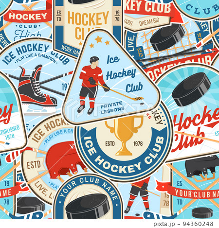 Hockey Team Print on T-shirt for Winter Sport Stock Vector