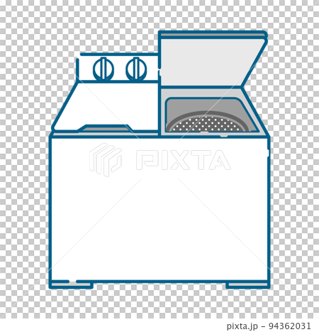 シンプルな二層式洗濯機のイラストのイラスト素材 [94362031] - PIXTA
