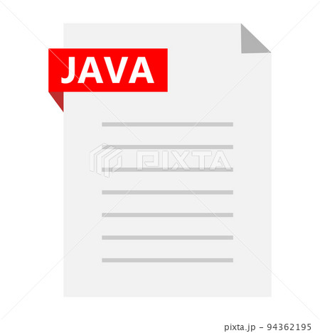 Java Source Code file icon. java extension file sign. flat style. 94362195