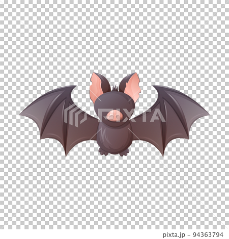 Cute bat. Night flying animal, a symbol of magic and witchcraft, Halloween. Vector illustration Cute bat. Night flying animal, a symbol of magic and witchcraft, Halloween. Vector illustration 94363794