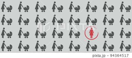 one lonely childless woman in a group of mother with baby pictorgam one lonely childless woman in a group of mother with baby pictorgam 94364517