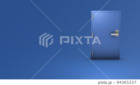現実から別の世界に続く、スチール製の扉。夢の入口。現実からの逃避と出口を表す抽象的なコンセプト。 94365237