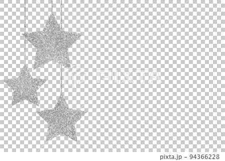 Illustration material star decoration silver 94366228