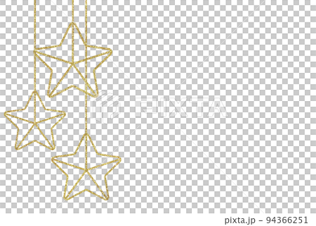 イラスト素材 星飾り ゴールド イラスト素材 星飾り ゴールド 94366251