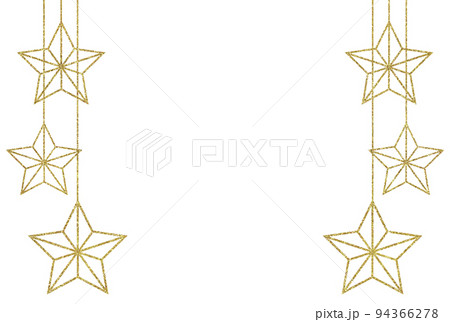 イラスト素材 星飾り ゴールド イラスト素材 星飾り ゴールド 94366278
