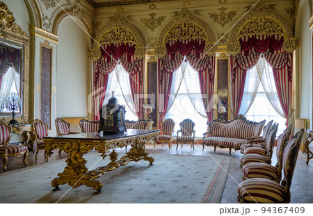 Dolmabahce sarayi Ottoman sultans palace in Istanbul Turkey 94367409