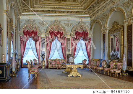 Dolmabahce sarayi Ottoman sultans palace in Istanbul Turkey Dolmabahce sarayi Ottoman sultans palace in Istanbul Turkey 94367410