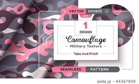 Camouflage seamless pattern, military texture, war fabric Camouflage seamless pattern, military texture, war fabric 94367609