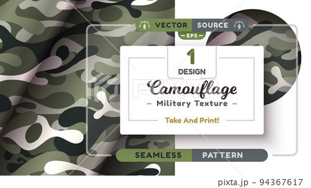 Camouflage seamless pattern, military texture, war fabric Camouflage seamless pattern, military texture, war fabric 94367617
